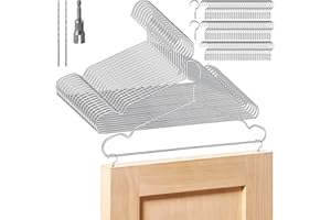 RIXIGOOD 20 Pack Cabinet Door Hangers for Spray Painting & Paint Drying - Complete Kit with 20 Stainless Steel Hangers, 100 S