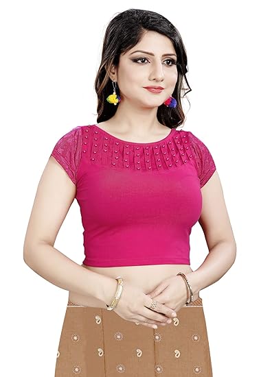 Sanmati Creation Women's Cotton Full Stitched Stretchable Blouse