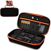 Kithouse Wireless Microphone Case for JBL Wireless Microphone System,Waterproof Handheld Dual Mic Case,Portable Mic bag for Singing or Karaoke Receiver, Adapter, AA Batteries-Orange(Box Only)