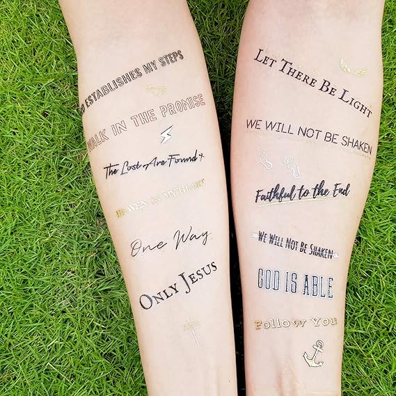 Labq Christian Inspirational Gifts Baptism Gift Vsco Girl Set Of 3 Flash Temporary Tattoos 34 Unique Designs With Inspirational Message Individual Styles Gold Silver And Black Tattoo Stickers Amazon In Beauty Labq Christian Inspirational Gifts Baptism Gift Vsco Girl Set Of 3 Flash Temporary Tattoos 34 Unique Designs With Inspirational Message Individual Styles Gold Silver And Black Tattoo Stickers Amazon In Beauty
