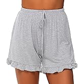 Prosoft&Hawiton Womens Cotton Pajama Shorts Comfy Sleeping Shorts Sleepwear Lounge Pj Bottoms with Drawstring & Pockets