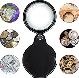 Uncle Paul 20X Pocket Magnifier Black Mini Folding Loupe 50mm Lens OS18 view 6