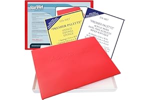 Masterson Sta-Wet Premier Palette Bundled Set, 12in x 16in Airtight Wet Painting Palette, with 30 Acrylic Paper Refill Sheets and 1 Sponge Refill Pack, Keeps Wet Paint Fresh for Days, Made in USA