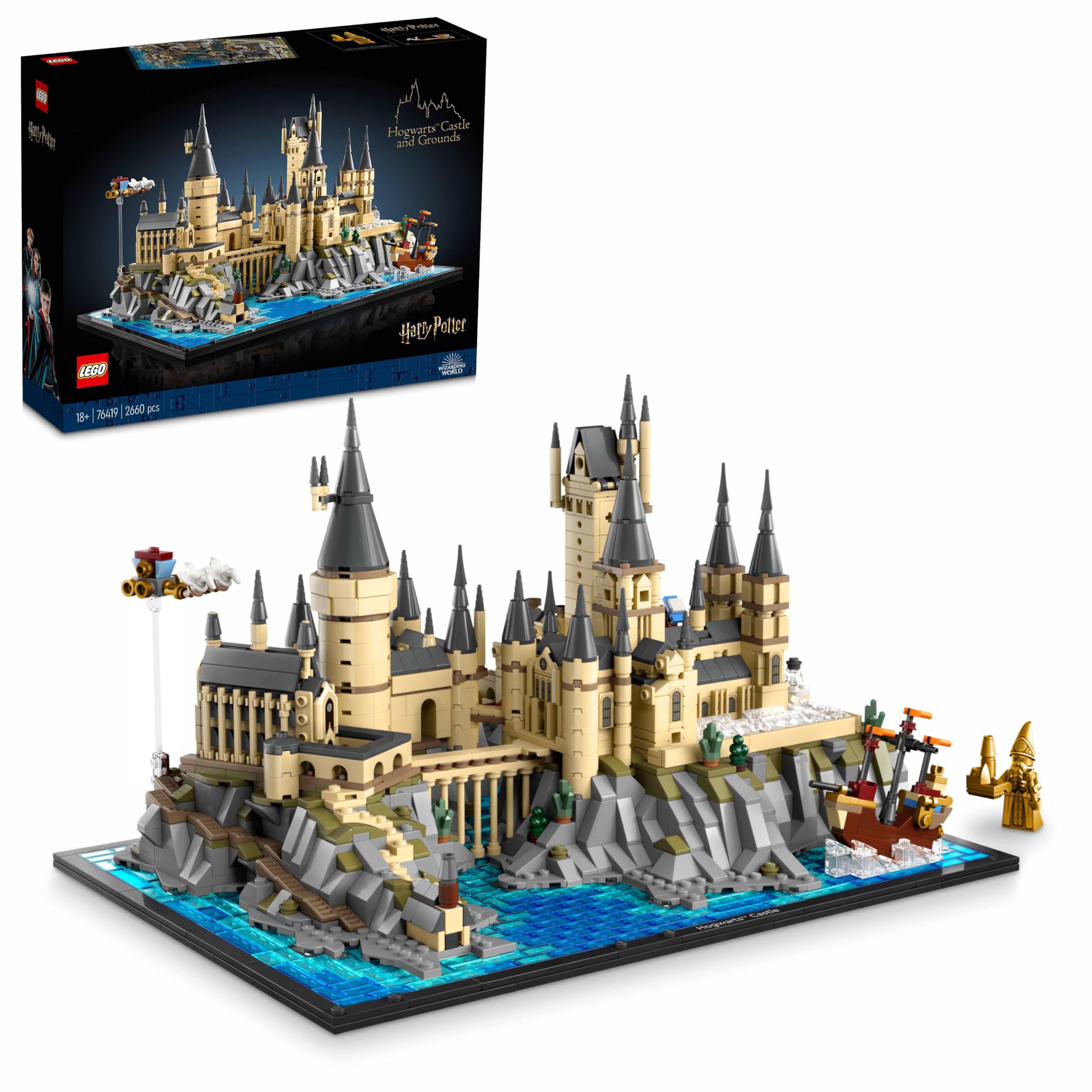 Photo 1 of ***damaged box***LEGO® Harry Potter™ Hogwarts™ Castle and Grounds 76419 Building Set; for Adult Fans; Detailed Buildable Display Model; Recreate an Iconic Location in The Wizarding World (2,660 Pieces)