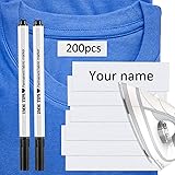 Tatuo Writable Iron on Name Tags for