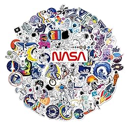 100pcs Space Stickers Pack for Water Bottles, NASA