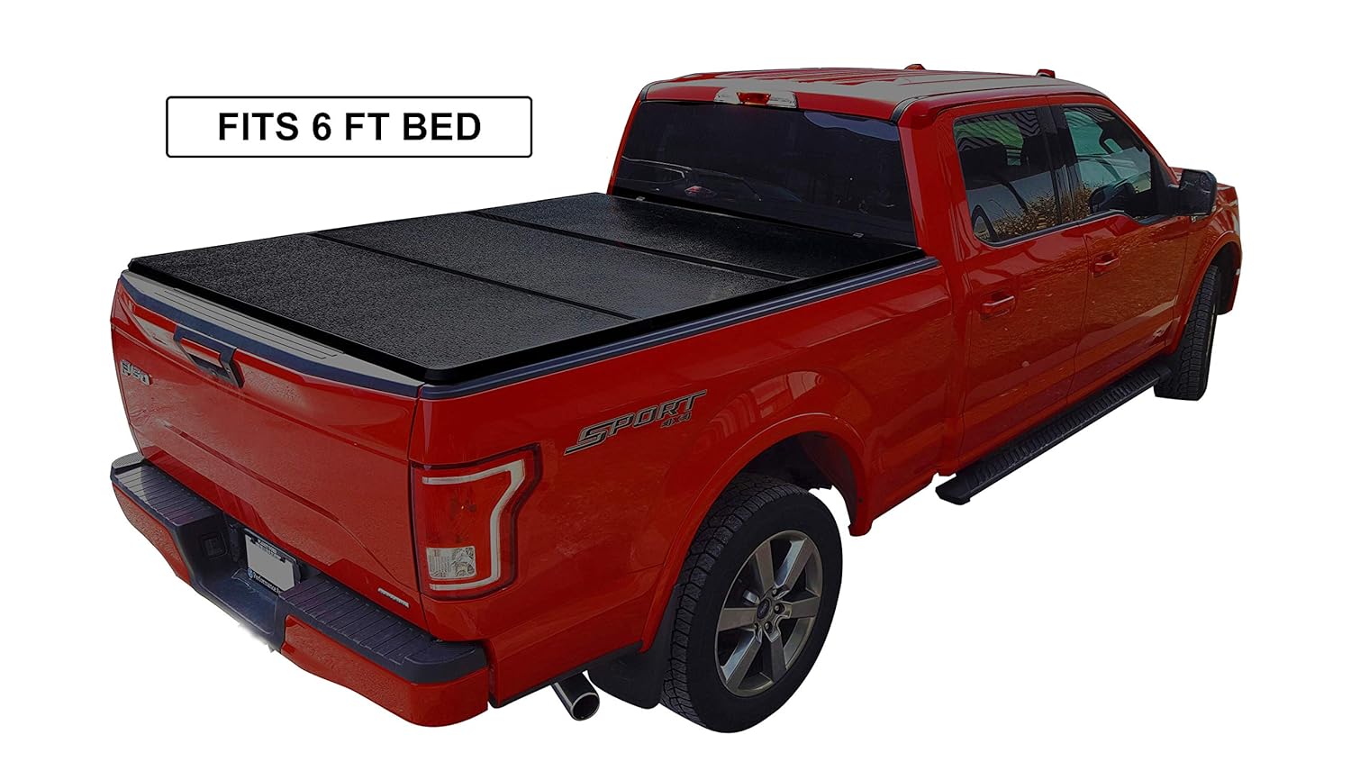 Black Series Auto Hard Solid Tri Fold Tonneau Cover 2004 2019 Ford F 150 5 5 Feet Box Tonneau Covers
