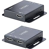 HDMI Extender over CAT6/CAT5, 4K 30Hz/130ft PoC HDMI over Ethernet Extender, HDMI Transmitter and Receiver kit, IR Extension