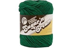 Lily Sugar 'N Cream The Original Solid Yarn - (4) Medium Gauge 100% Cotton - 2.5 oz - Dark Pine - Machine Wash & Dry