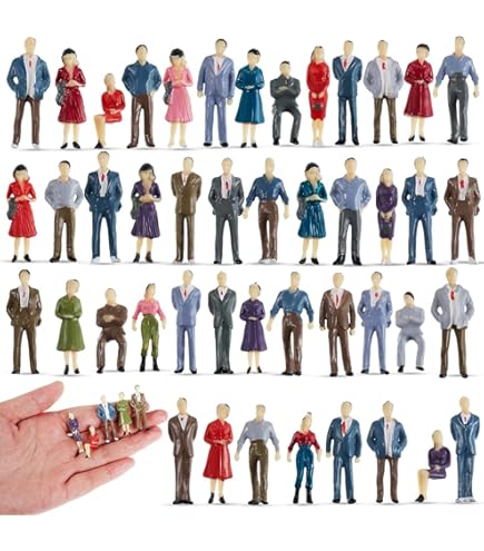 Lot De 100 Figurines Peintes 1:100 - Personnages Colorés Pour Modélisme, Maquettes, Dioramas - Échelle 1,8 Cm