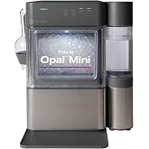GE Profile Opal MINI PRO Nugget Ice Maker w/Side Tank, Portable Countertop Pebble Ice Machine, 36 lbs/Day, Top Fill, 6 Pack Descaler &amp; Scoop, Stainless Steel
