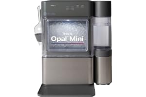 GE Profile Opal MINI PRO Nugget Ice Maker w/Side Tank, Portable Countertop Pebble Ice Machine, 36 lbs/Day, Top Fill, 6 Pack Descaler & Scoop, Stainless Steel