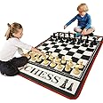 EasyGo Giant Chess Game � Indoor Outdoor Family Game � Lawn Game - 3 Feet X 4 Feet Mat� Pieces Range from 3-6 Inches Tal