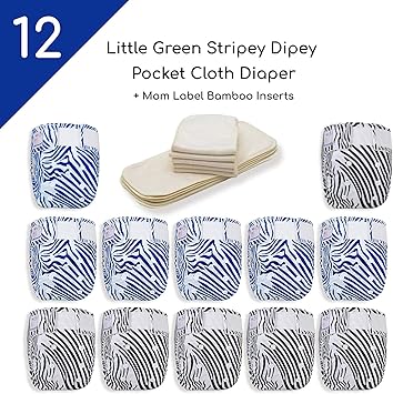 kawaii green baby cloth diaper