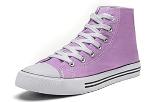 THE FASHION SUPPLY Kid's High Top Sneakers Classic High Tops Canvas Shoes for Girls and Boys, Lace up Tennis Shoes Fashion Canvas Sneakers Casual Shoes for Walking