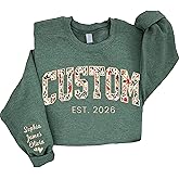 Custom Embroidered Grandma Floral Shirt with Names on Sleeve, Personalized Grandma Gift, Floral Grandma Crewneck Sweatshirt