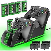Froncha Charger with 4 x 5520mWh Rechargeable Battery Pack for Xbox Series/One X|S, Xbox Controller Charger Station with Rech