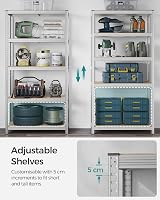 SONGMICS 5-Tier Steel Shelving Unit 600 kg Load 50x100x200 cm Silver GLR050E01 view 4