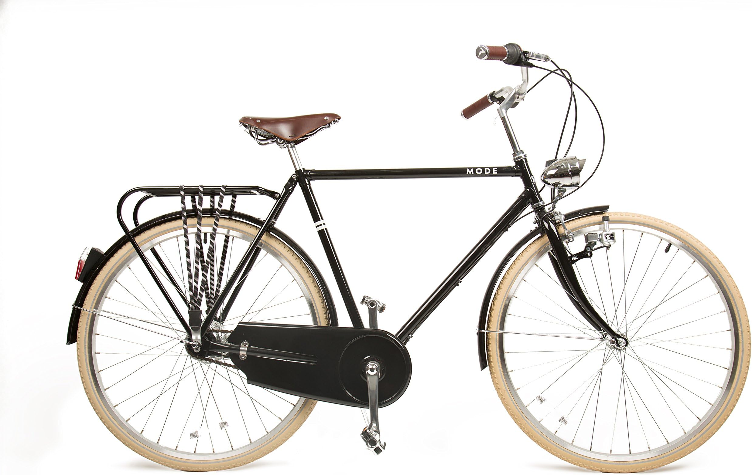 Hugo 7-Speed Internally Geared Upright Luxury Bicycle with Classically Lugged Frame and Leather Accessories