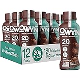 OWYN Only What You Need Dark Chocolate Flavored Protein Shake, 20g Protein, 4g Sugar, 3g Fiber, Dairy Free, Plant Based Protein Drink 12 Count