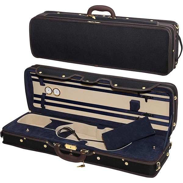 Bam Stylus 5001S Violin Case – 4/4 Size, Black Exterior With Silver Interior, Backpack Straps Included