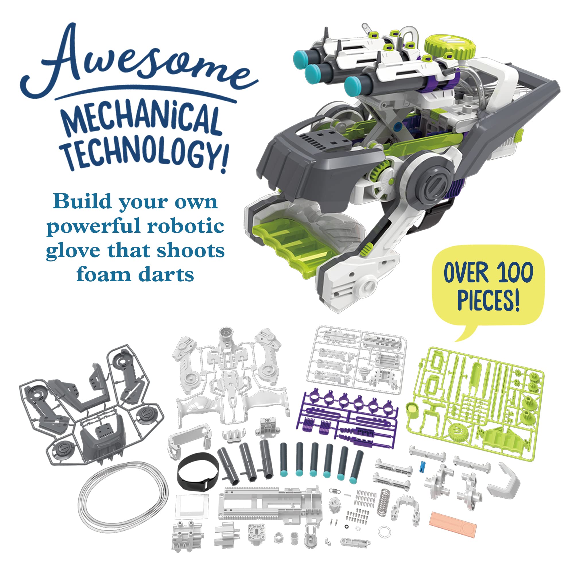 Thames & Kosmos Ultra Bionic Blaster STEM Experiment Kit | Construct a Robotic Foam Dart Blasting Glove | Challenging Build, Learn About Mechanical Technology & Engineering