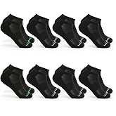 Fruit of the Loom Mens No Show Socks - 8 Pairs - Arch Support, Low Cut, Non Slip Athletic Ankle Socks - Mens Socks Size 6-12
