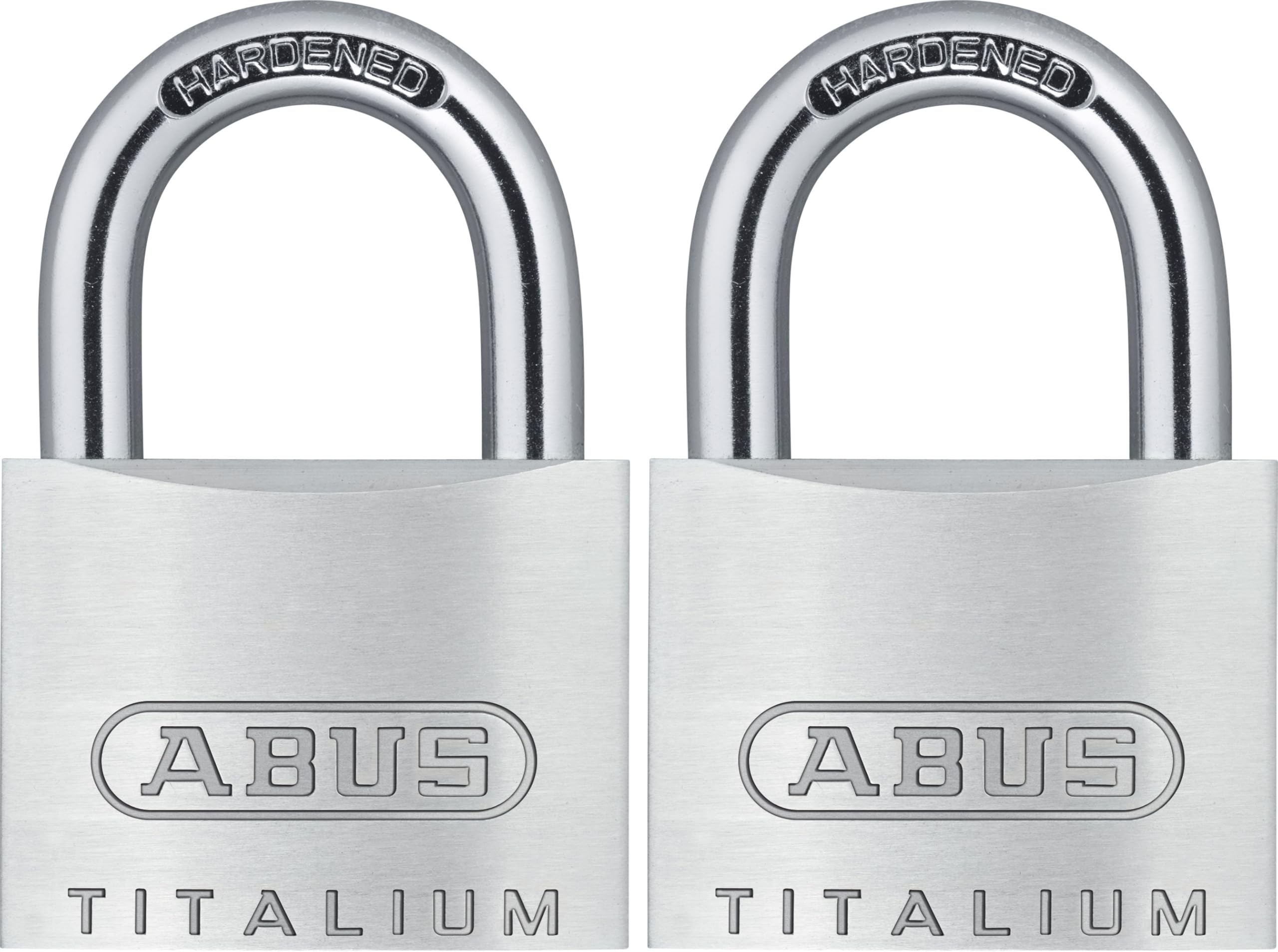 ABUS Titalium 54TI/40 Padlock - Set of 2, keyed Alike - Basement Lock with Lock Body Made of Special Aluminium - Hardened Steel Shackle - ABUS Security Level 4