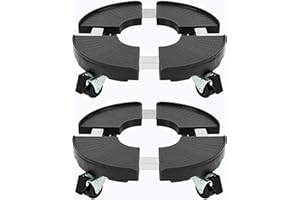 C CASIMR CASIMR Plant Stand with Wheels 2 Pack, Adjustable 15-21" Heavy Duty Plant Caddy with Casters, 440lb Capacity Indoor Outdoor Large Potted Planter Cart Dolly, Rolling Plant Stand for Flower Pot