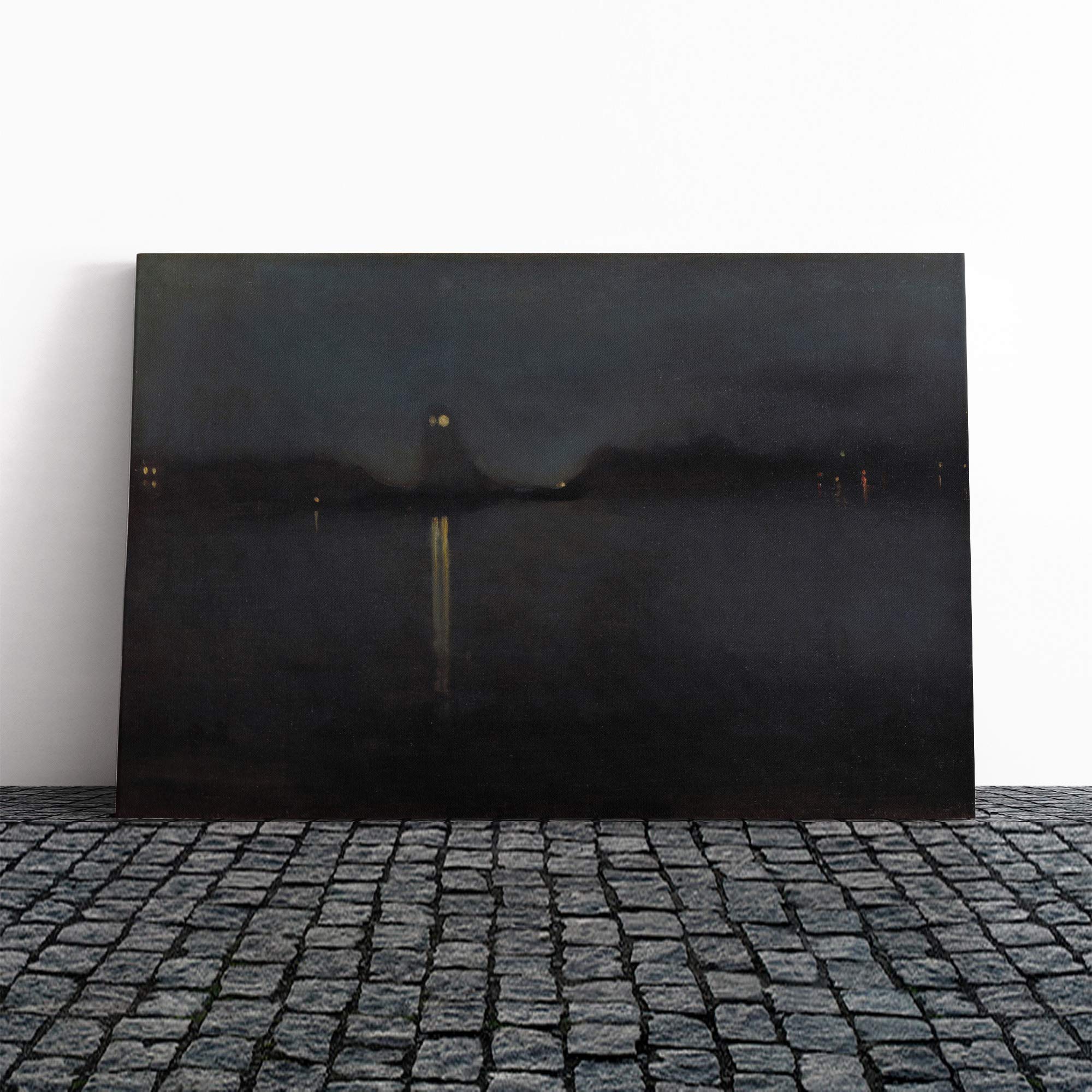 James McNeill Whistler Nocturne Canvas Print | Gallery Wrapped 30mm Frame Wall Art | 20x14 inches | Ready to Hang | Modern Picture | Living Room Bedroom Lounge Office