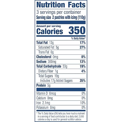 Pillsbury Blueberry toaster strudel pastries 6 count (018000426966)