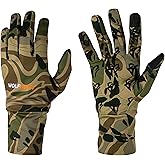 WOLFHUNT Camouflage Hunting Gloves Light Weight Full Finger, Men/Women Anti-Slip Camo Archery Gloves Touch Screen