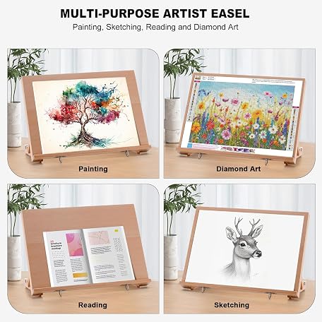 Mua Tabletop Easel for Painting, 16.5"x12" Adjustable Portable ...