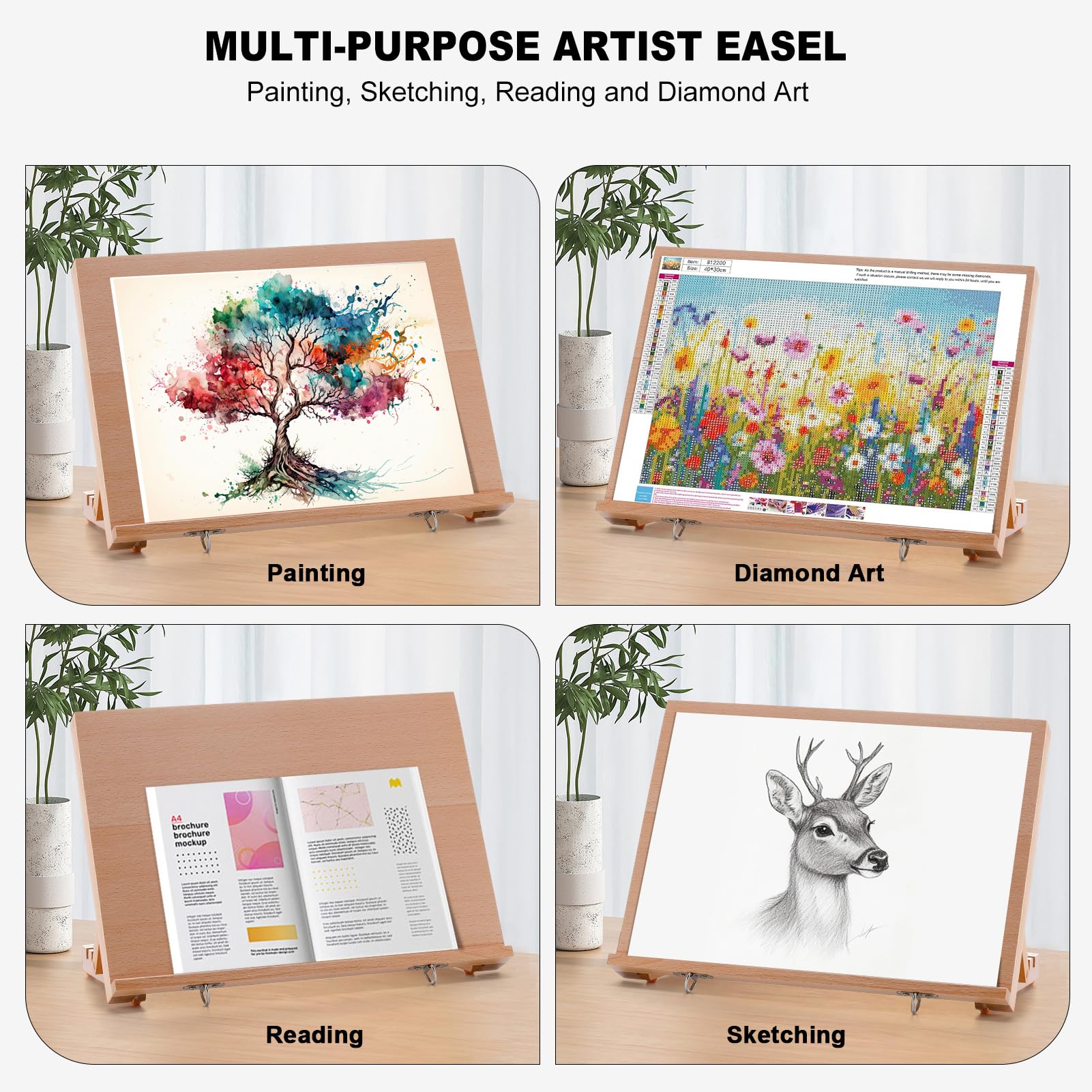 Tabletop Easel for Painting, 16.5