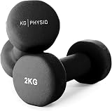 KG Physio Neoprene Dumbbells Set 1-10 kg Pair Anti-Roll Non-Slip