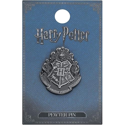 HARRY POTTER Hogwarts School Crest Pewter Lapel Pin