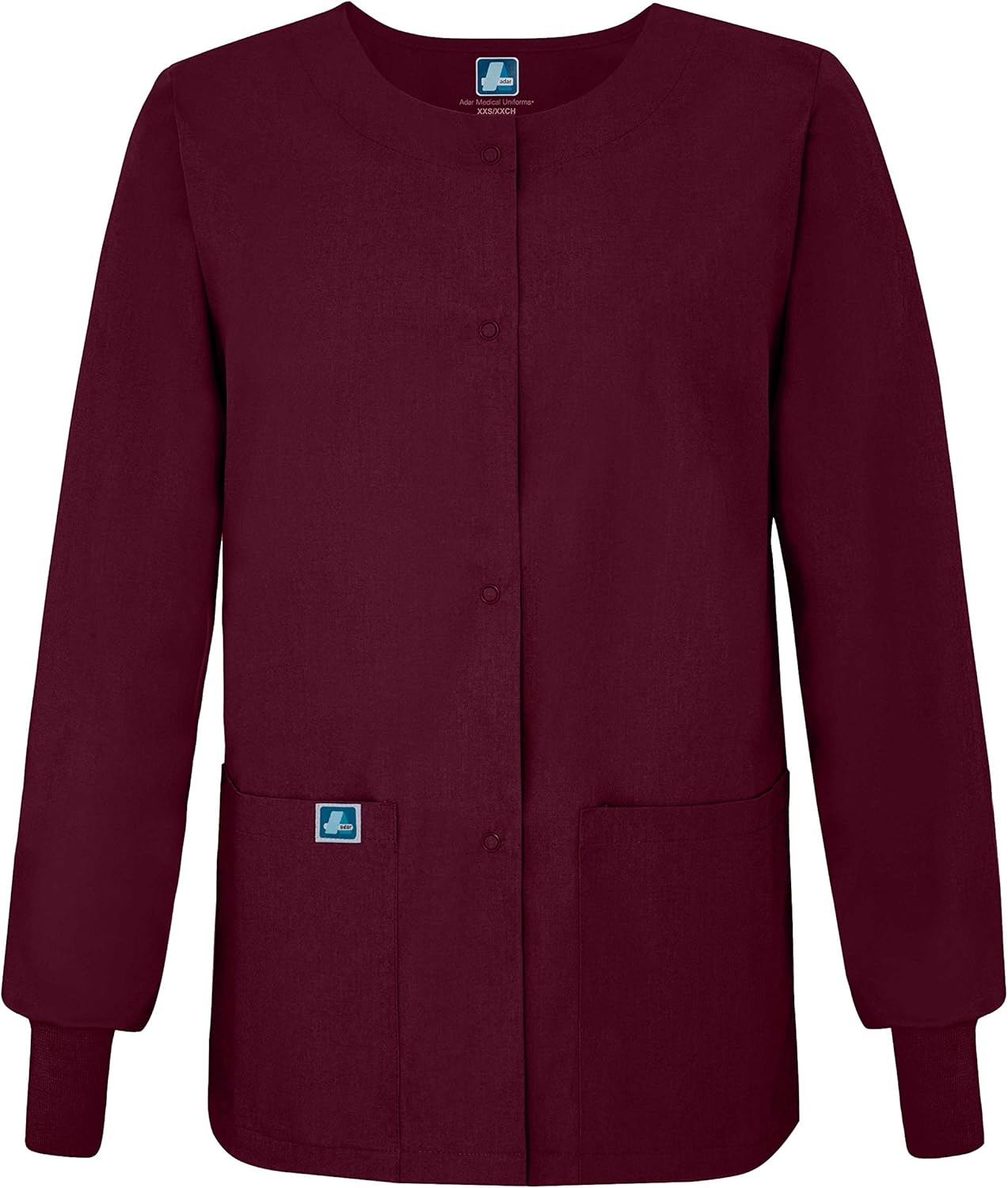Adar Universal Scrubs for Women - Round Neck Warm-Up Scrub Jacket: Clothing