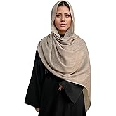 MiaoChoice Lightweight Cotton Linen Feel Scarf Shawl Wrap Hijab for Women, Travel Fall Winter Gift