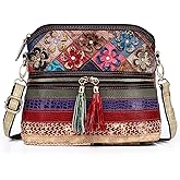 Eysee Crossbody Bag Women Multicolor, Leather Handbag Colorful Purses (Multicolour5)