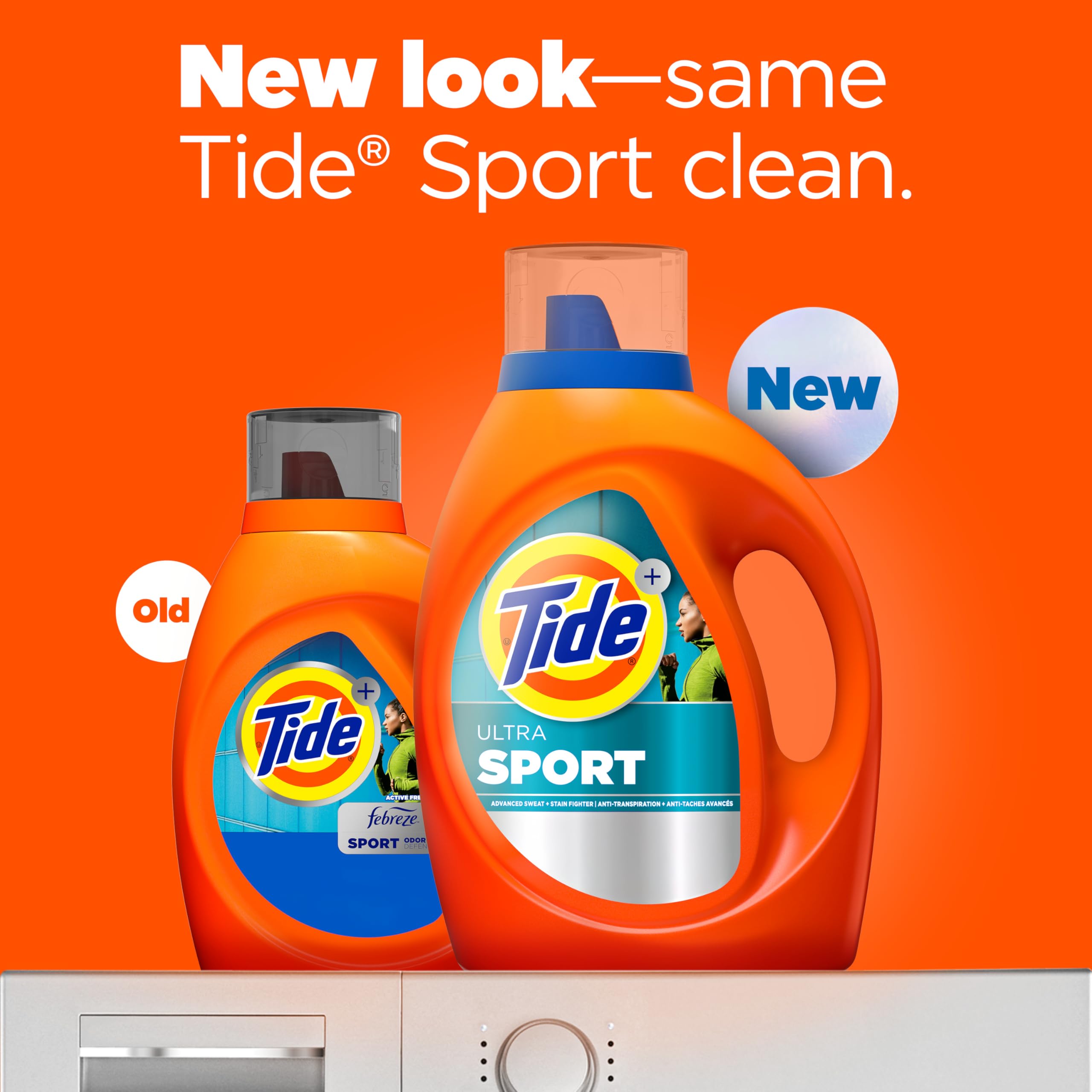 Tide Plus Febreze Sport Odor Defense Liquid Laundry Detergent Soap, HE Compatible, 94 Loads, 132 fl oz