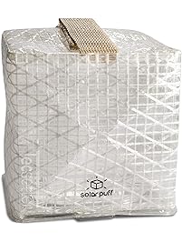 Solight Design Outdoor Solar-Powered Light, Inflatable LED Lantern - Waterproof, Compact, Portable - SolarPuff Warm White