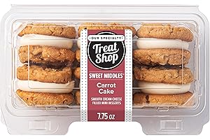 Our Specialty Carrot Cake Sweet Middles Sandwich Cookies - Made in a Peanut and Nut Free Facility, Pack of 12 Sandwich Cookies