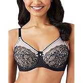 Wacoal Women's Retro Chic Unlined Mesh Full Coverage Underwire Bra, 855186