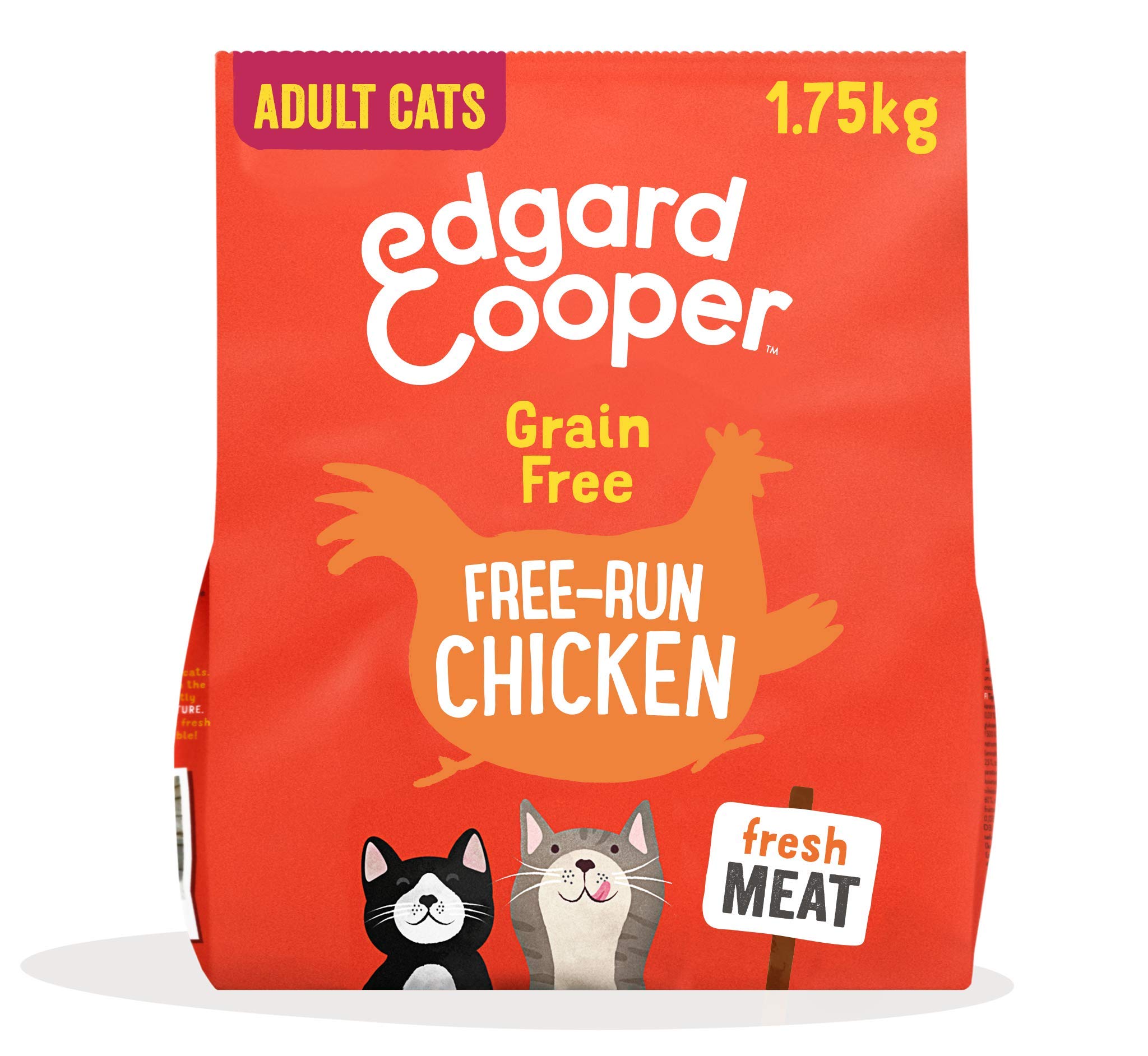 Edgard & Cooper Adult Cat Dry Food - Chicken 1.75kg - Fresh Meat, Grain Free, High Protein & Natural Ingredients