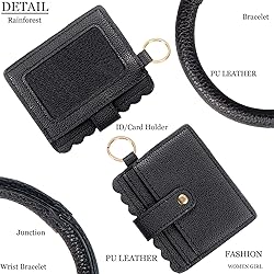 BIHRTC Wristlet Wallet Keychain with Lipstick