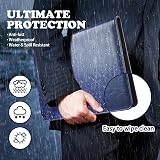 NEWYES Zipper PU Leather Conference Folder A4 Blue Personal Organizer view 3