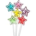 Sparko Sweets Star Twinkle Pops Lollipops, Made in USA, 100 Count, 11-Inch Stems, Multi-Flavor & Color – Perfect for Birthday Parties, Space-Themed Events, Candy Buffets, and Holiday Celebrations (Pink, Purple, Red, Blue, Green, Yellow), 4 lbs