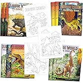 12Pcs Jurassic Animal Pattern Coloring Books, Dinosaur Theme DIY Mini Painting Book Small Color Booklets for Birthday Theme Gifts Classroom Rewards Supplies