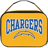 FOCO NFL Unisex-Adult Officially Licensed Wordmark Team Color Big Logo Football Zip Closure 7L Lunch Bag - Los Angeles Chargers