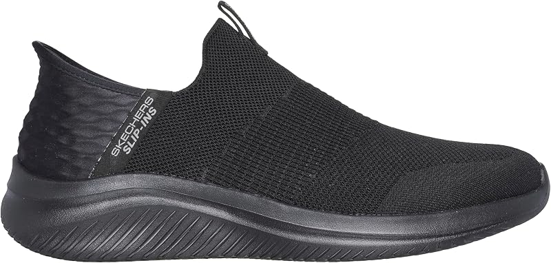 Hombre Ultra Flex 3.0 Smooth Step Slip-In ENTRENADOR, Black Knit/Trim, 42 EU
